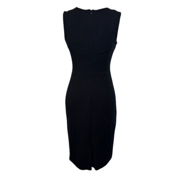 MM LaFleur The Katie Dress Sleeveless Tailored Sheath Back Zip Black Size 0 - Picture 4 of 11